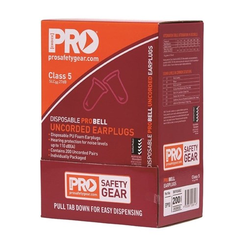 PROBELL DISPOSABLE UNCORDED EARPLUGS UNCORDED