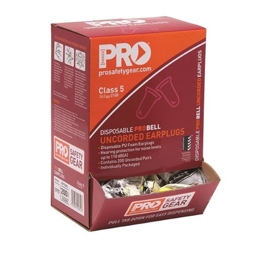 PROBELL DISPOSABLE UNCORDED EARPLUGS UNCORDED